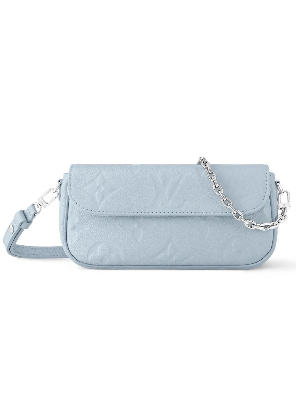 Louis Vuitton Light Blue Ivy Wallet on Chain *RARE COLOR*